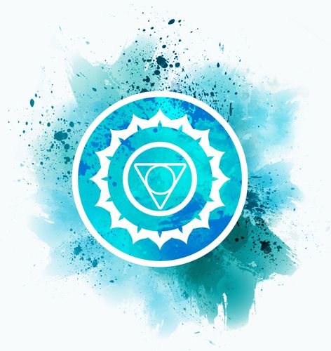 Throat chakra symbol - blue