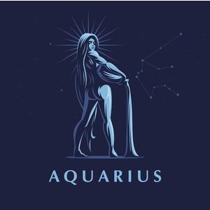 Sign of the zodiac Aquarius.