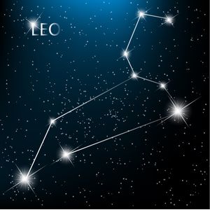 Zodiac sign bright stars in cosmos.